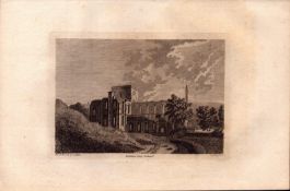 Brinkburn Priory Northumberland F. Grose Antique 1783 Copper Engraving.