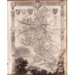 Buckinghamshire Steel Engraved Victorian Thomas Moule Map.