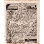 Nottinghamshire Steel Engraved Victorian Thomas Moule Map.