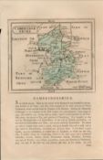 Cambridgeshire 1783 F Grose Copper Hand Coloured Plate County Map.