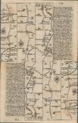 Britannia Depicta E Bowen c1730 Map Arms of the City of Durham & Newcastle.