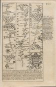 Britannia Depicta E Bowen c1730 Map Wales Presteign Builth Carmarthen Rador.