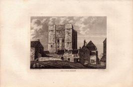 Newcastle Castle Northumberland F. Grose 1783 Antique Copper Engraving.