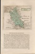 Buckinghamshire 1783 F Grose Copper Hand Coloured Plate County Map.