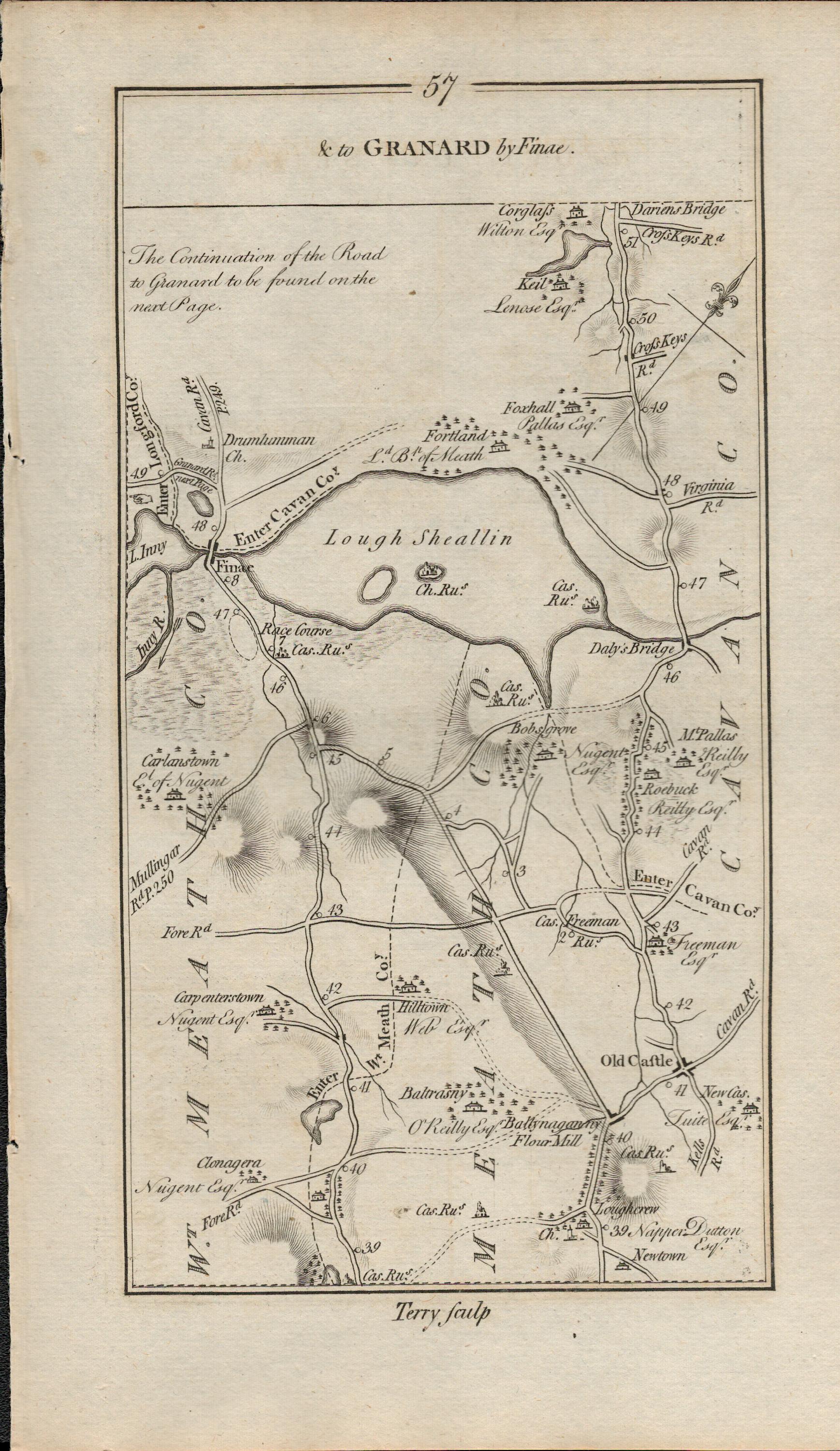 Taylor & Skinner 1777 Ireland Map Dublin to Sligo Granard Etc. - Image 2 of 3