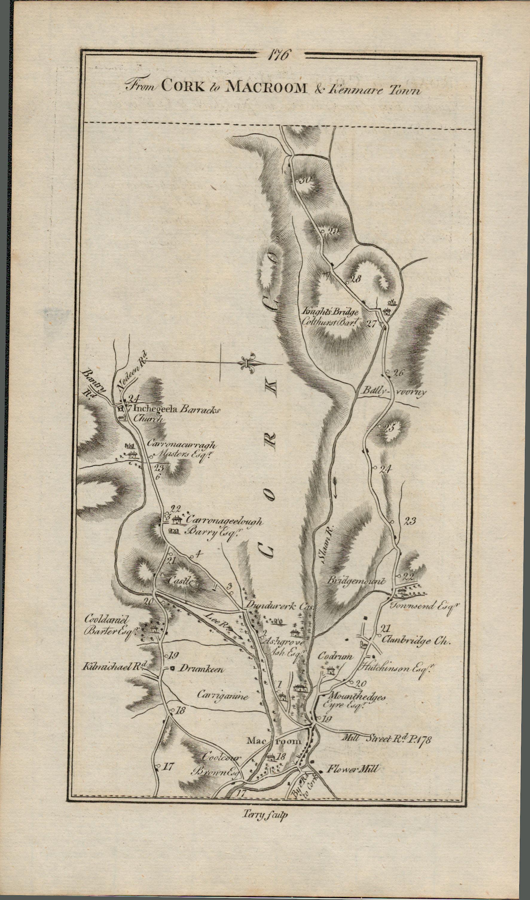 Taylor & Skinner 1777 Ireland Map Cork Warrenscourt Macroom Ballyvourney. - Image 2 of 3