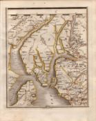 Strathclyde Port Glasgow Greenock - John Cary’s Antique 1794 Map.