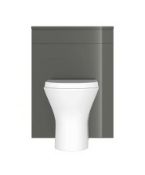 Brand New Boxed House Beautiful ele-ment(s) 600mm Back to Wall Toilet Unit - Gloss Grey RRP £160