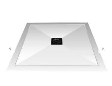 Brand New Boxed Everstone White Square Shower Tray - 900x900mm RRP £195 **No Vat**