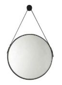 Brand New Boxed Noir Round Mirror 60mm - Black RRP £130 **No Vat**