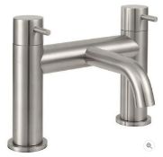 Brand New Boxed Bathstore Forge Stainless Steel Deck Mounted Bath Tap RRP £274 **No Vat**