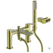 Brand New Boxed Aero Shower Mixer Tap Brushed - Brass RRP £210 **No Vat**