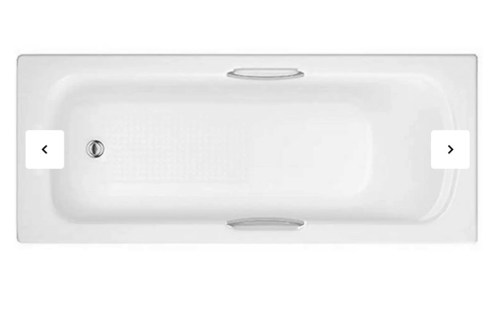 Brand New Claro White Straight Bath with Grips - 1700 x 700mm RRP £250 *No VAT*