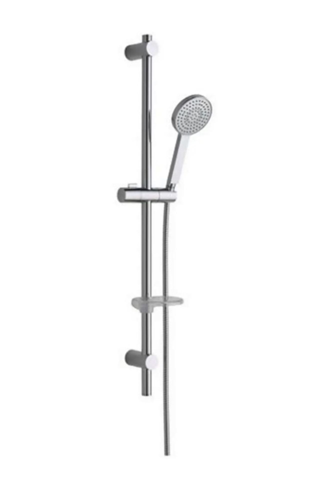 Brand New Boxed Pure Airdrop 105mm Multi Function Shower Head and Riser Rail Kit - Chrome RRP £80