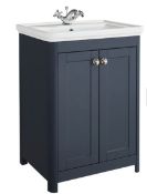 Brand New Boxed Bathstore Country Living Wicklow 600 Basin Unit - Navy RRP £565 **No Vat**