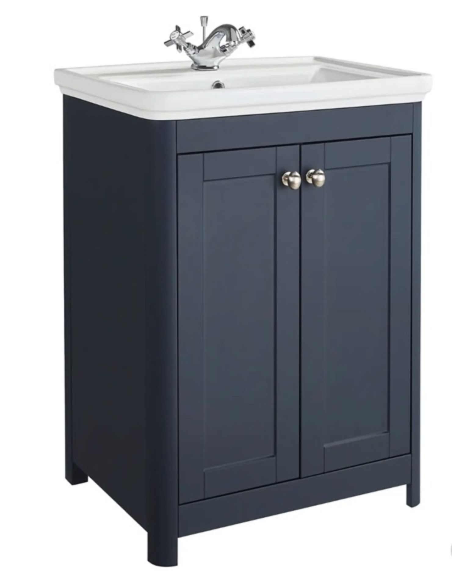 Brand New Boxed Country Living Wicklow 600 Basin Unit - Navy RRP £565