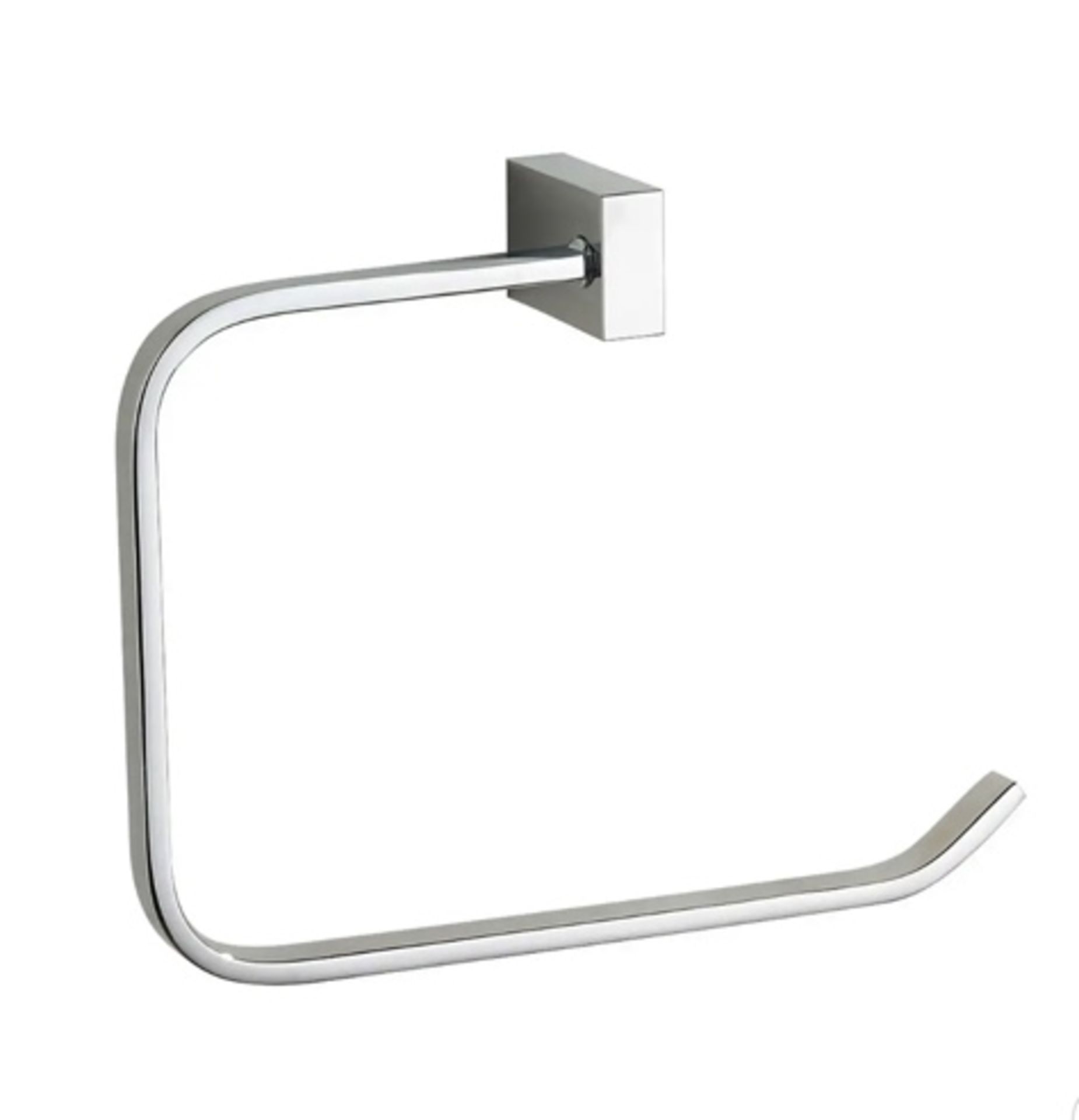 Brand New Boxed Square Chrome Towel Ring RRP £30 **No Vat**