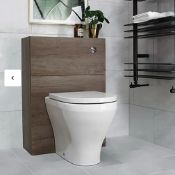Brand New Boxed Mino 600mm Toilet Unit - Nebraska Oak RRP £220 *No VAT*