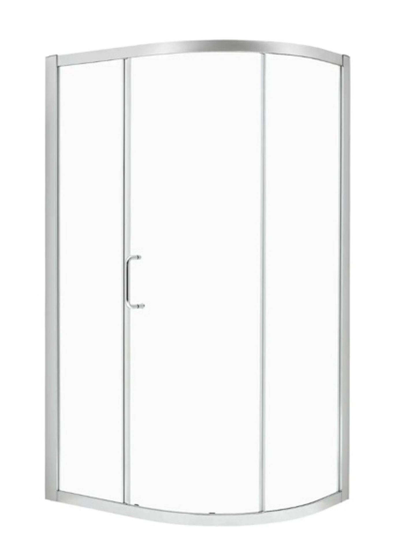 Brand New Boxed Atlas 1100mm Chrome Offset Quadrant Shower Enclosure RRP £427 **No Vat**