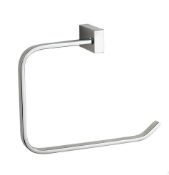 Brand New Boxed Square Chrome Towel Ring RRP £30 **No Vat**