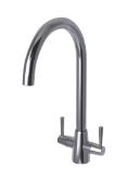 Brand New Boxed Carisa Twin Lever Tap - Chrome RRP £75 **No Vat**