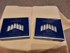 6 boxes of 10 silver candles small