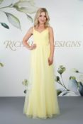 Richard Designs yellow bridesmaid or prom dress