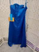 Hilary Morgan style 20427 Royal Blue Satin dress size 16