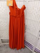 Alfred Angelo designer dress in burnt orange. Size 24. Chiffon