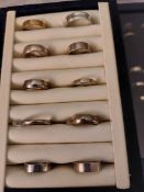 Collection of 10 ex display rings RRP Circa £1000