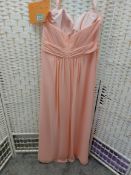 Venus designer dress BM2070 in size 16 salmon/icepink