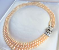 Vintage Triple Strand Pearl Necklace