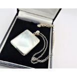 Mother of Pearl Pendant Necklace in Sterling Silver