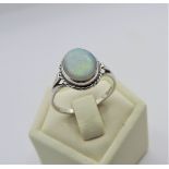 Sterling Silver Opal Ring