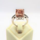 Sterling Silver 4CT Rutilated Quartz & Topaz Ring