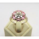 Sterling Silver Pink Topaz Ring New with Gift Pouch