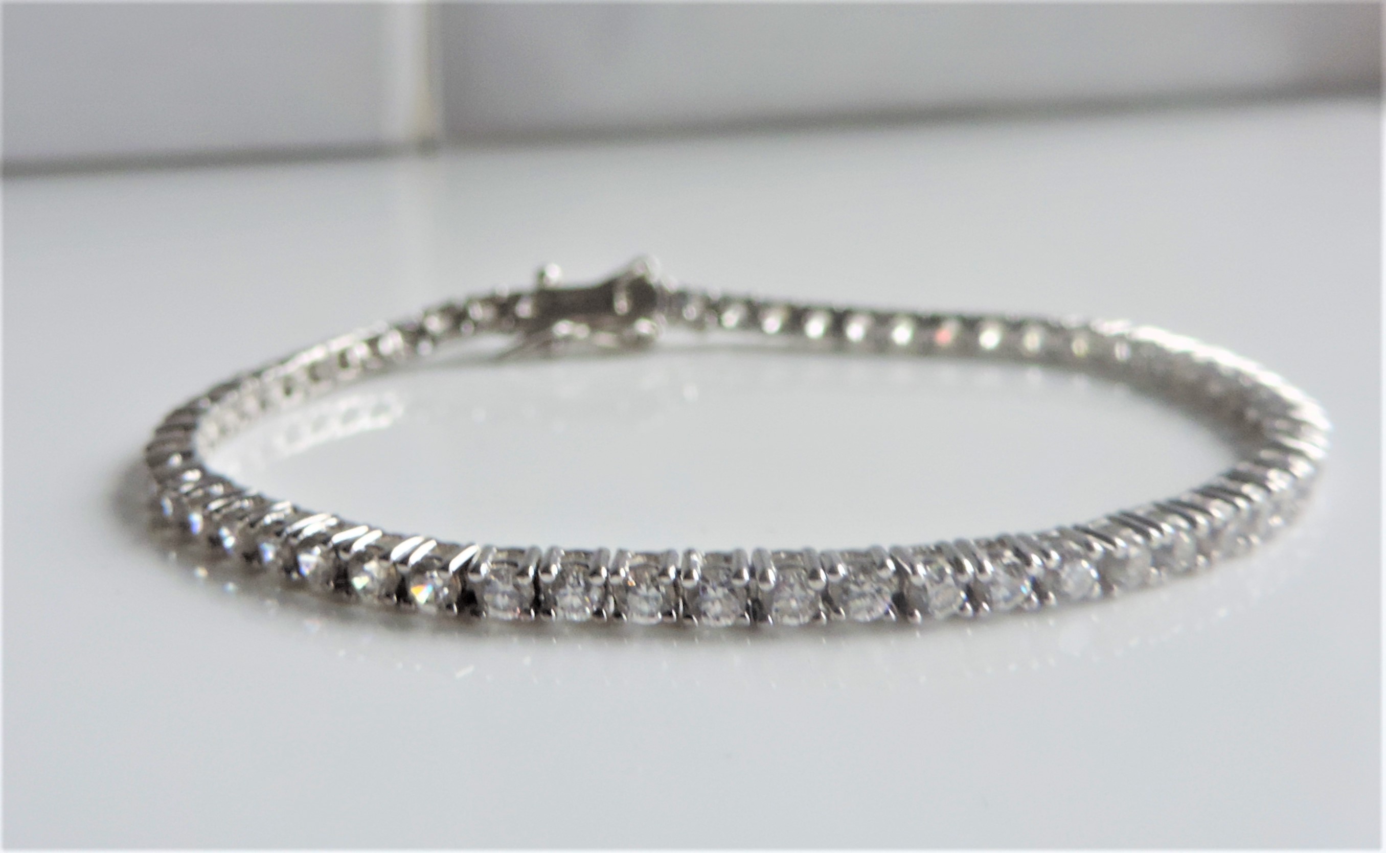 Sterling Silver Gemstone Tennis Bracelet New with Gift Pouch - Image 3 of 3