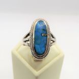 Artisan Sterling Silver Apatite Gemstone Ring