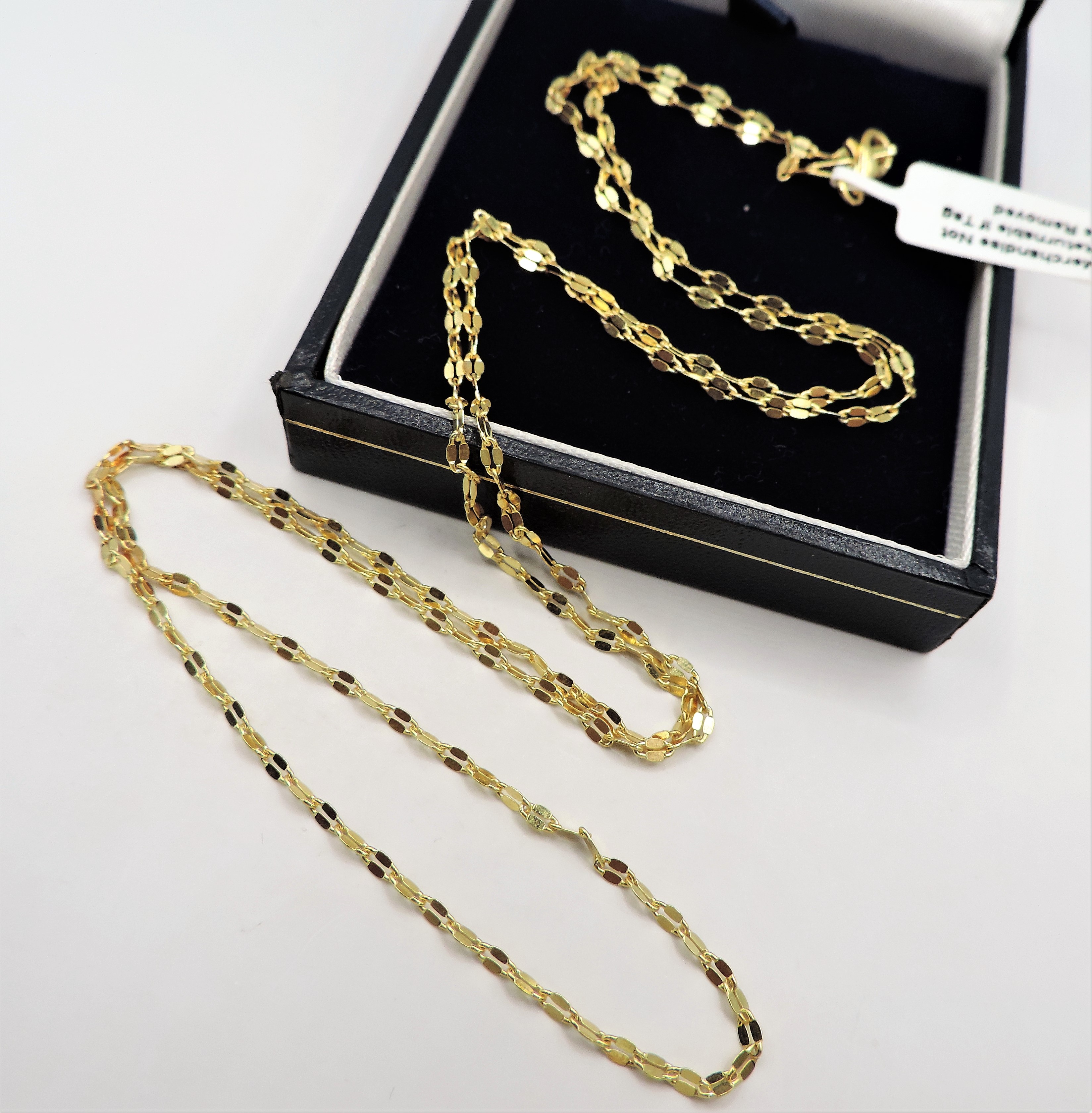 30 inch 14k Gold on Sterling Silver Chain Necklace Made in Italy 'New' with Gift Pouch - Image 3 of 4