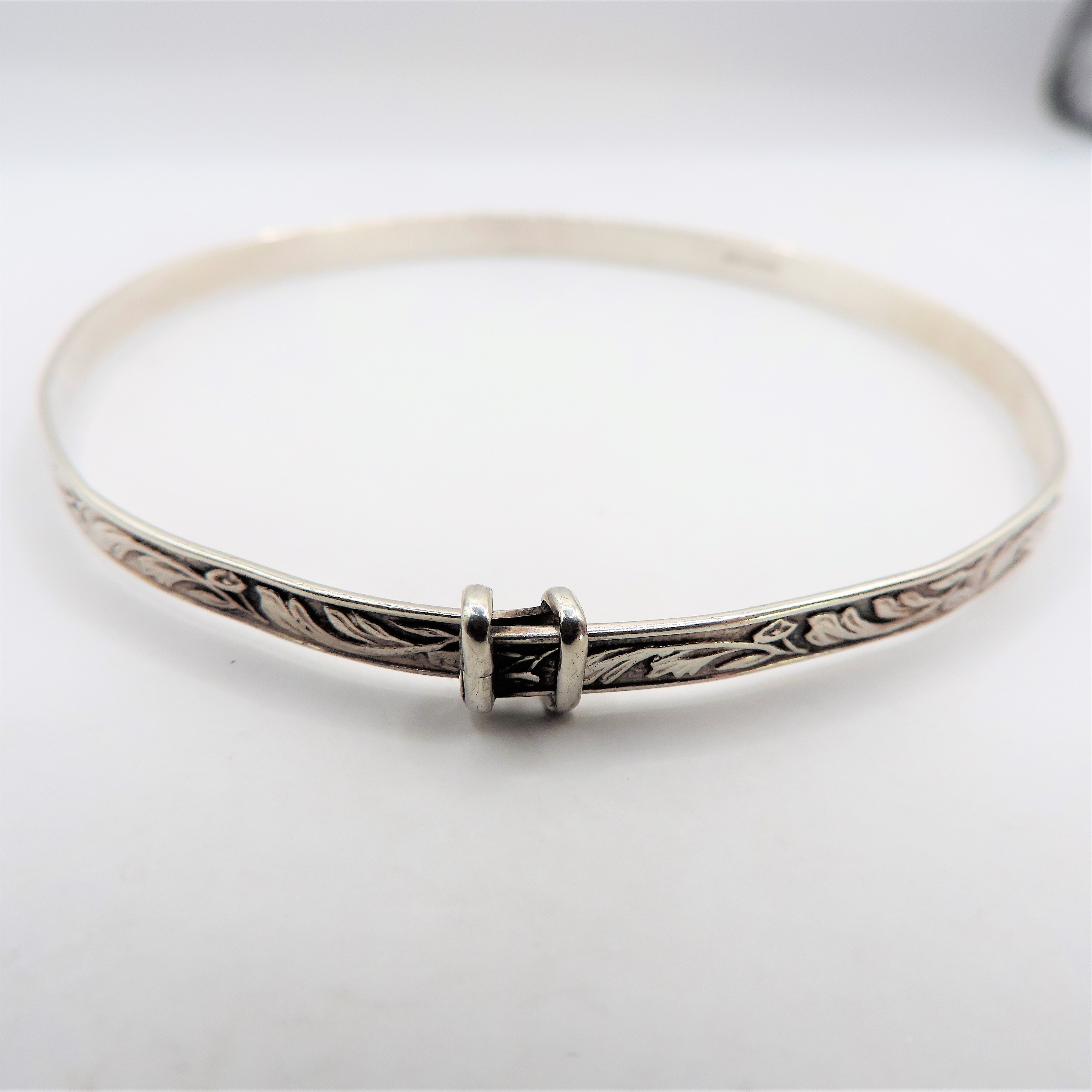 Vintage Sterling Silver Bangle - Image 4 of 5