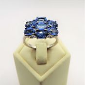 Sterling Silver 4CT Tanzanite Ring 'New' with Gift Pouch