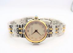 Ladies Maurice Lacroix Gold Plated Bracelet Watch MOP & Diamond Face