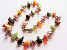 Vintage Multi Gemstone Necklace