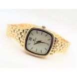 Ladies Accurist Gold Plated Bracelet Watch Mother of Pearl Face