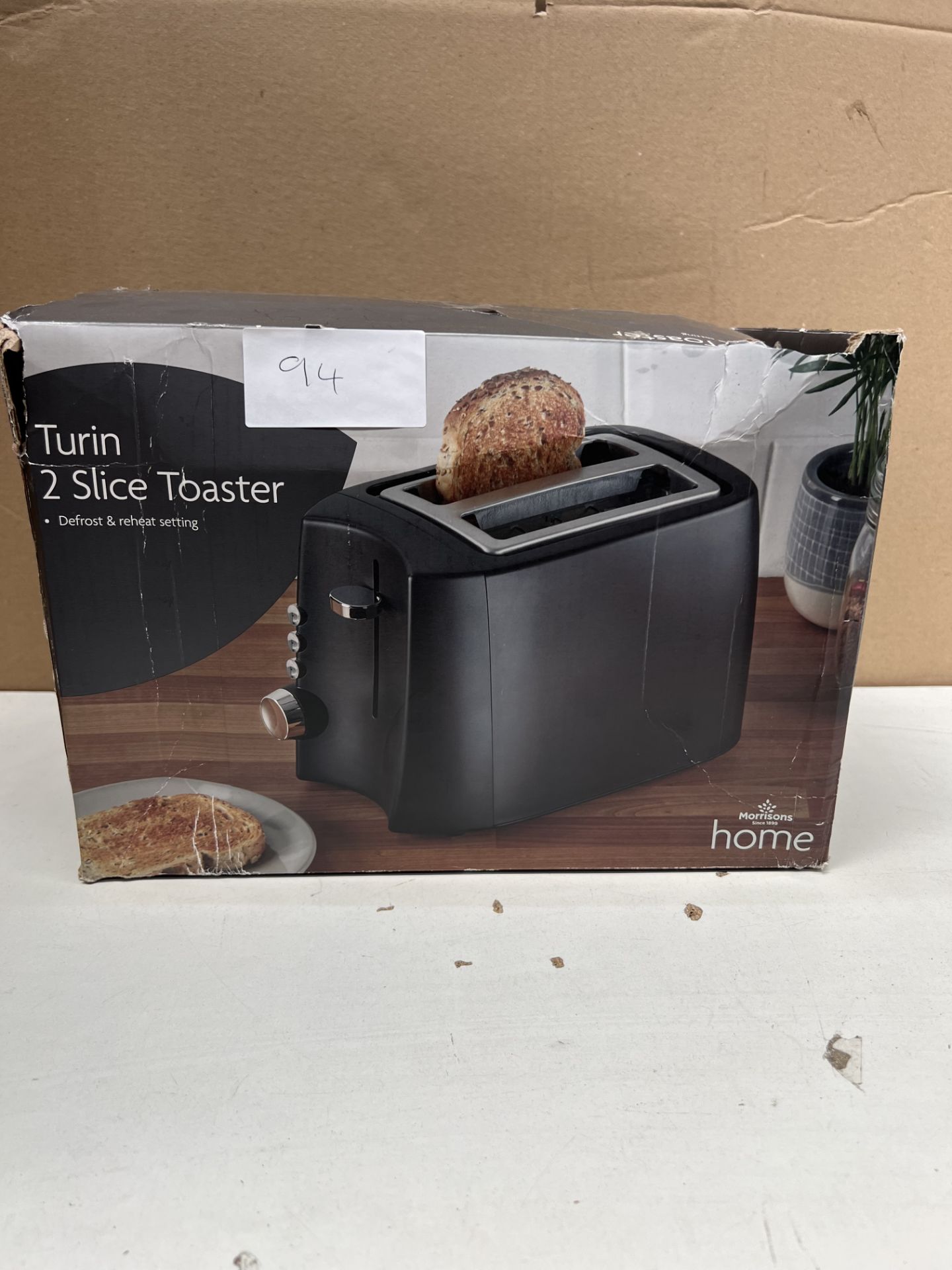 Morrisons Turin 2 Slice Toaster. RRP £30 - GRADE U