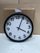 Contemporary Wall Clock. RRP £20 - GRADE U