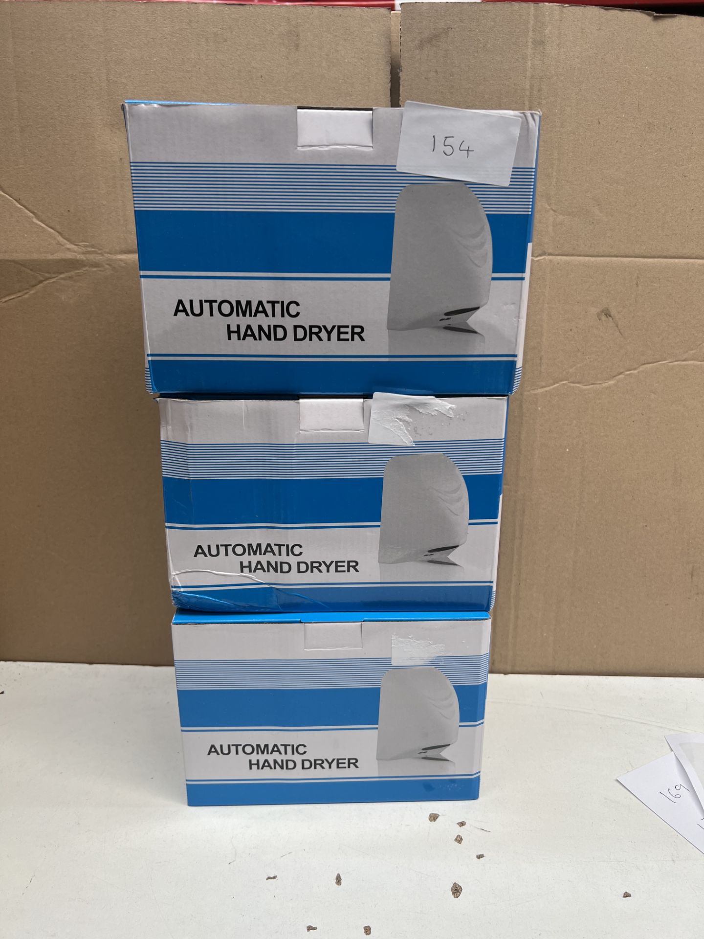 Lot of 3 Automatic Hand Dryers. RRP £90 - GRADE A