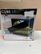 Cube 15 LED 14L Fish Tank. RRP £80 - GRADE U