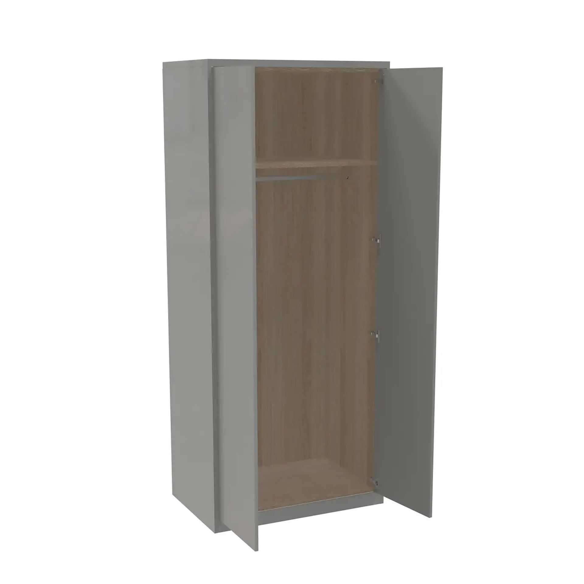 1 x Modular Bedroom: Double Grey Wardrobe - 2220mm x 900mm (RRP PER UNIT - £350) - Image 3 of 3