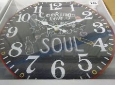 6 x Food For The Soul Clock